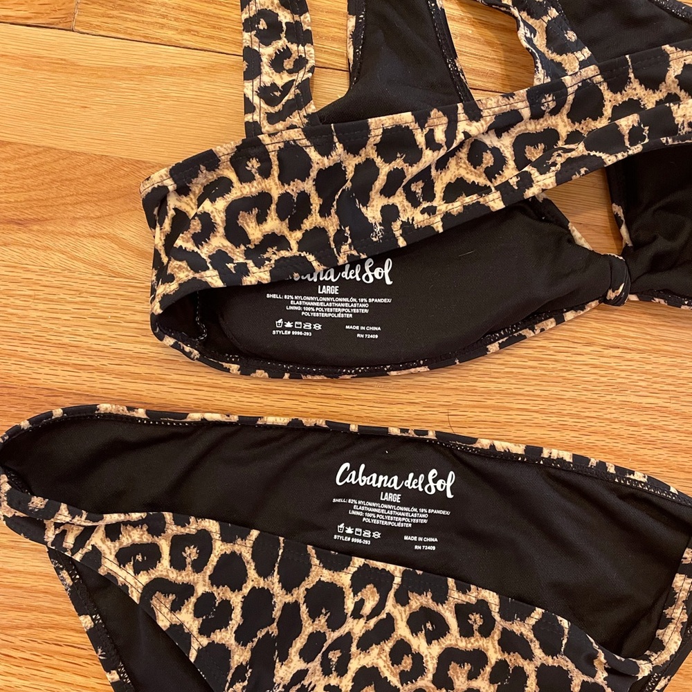 Cabana del Sol Cheetah Bikini set - Picture 2 of 3